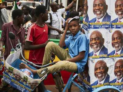 Partisans du candidat Cheick Modibo Diarra à la présidentielle au Mali,  Bamako, 27 juillet 2018 - Michele CATTANI [AFP]