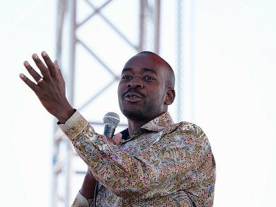 Nelson Chamisa, leader du Mouvement pour le changement démocratique (MDC) à Harare, le 28 juillet 2018 - Zinyange AUNTONY [AFP]