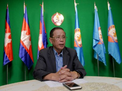 Le Parti du peuple cambodgien (PPC) "a remporté tous les sièges à travers le pays", a déclaré le 30 juillet 2018 son porte-parole, Sok Eysan - TANG CHHIN Sothy [AFP]