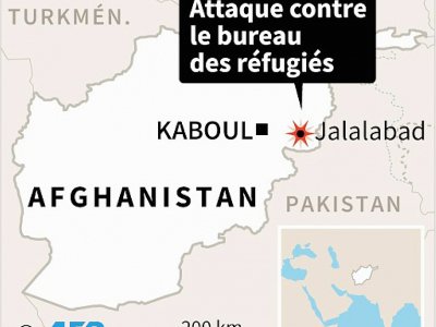 Carte de l'Afghanistan localisant l'attaque contre le bureau des réfugiés à Jalalabad - afp [AFP]
