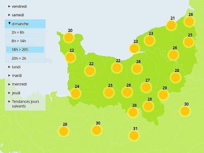 Le soleil sera présent en Normandie dimanche 5 août 2018 - Météo France