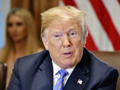 Le président américain Donald Trump à la Maison Blanche à Washington, le 18 juillet 2018 - Nicholas Kamm [AFP/Archives]