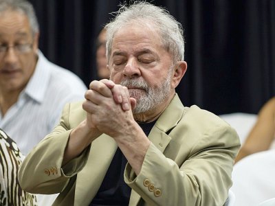 L'ancien président brésilien Luiz Inacio Lula da Silva, le 16 mars 2018 à Sao Paulo - NELSON ALMEIDA [AFP/Archives]