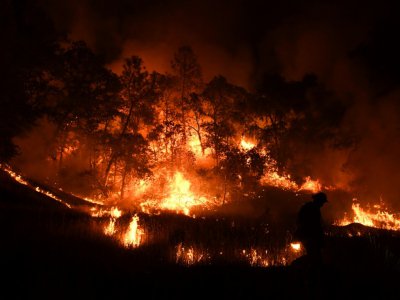Le "Ranch Fire", l'un des nombreux incendies en Californie depuis mi-juillet - Mark RALSTON [AFP/Archives]