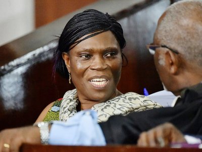 Simone Gbagbo lors de son procès à Abidjan, le 10 octobre 2016 - SIA KAMBOU [AFP/Archives]