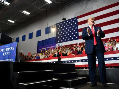 Le président Trump s'était rendu dans l'Ohio. Ici au Lewis Center, le 4 août 2018. - MANDEL NGAN [AFP]