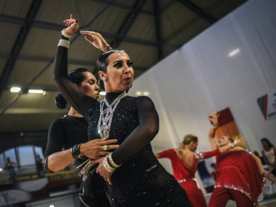 La danseuse Yulia Zhdanova aux Gay Games de Paris, photo du 7 août 2018 - Lucas Barioulet [AFP]