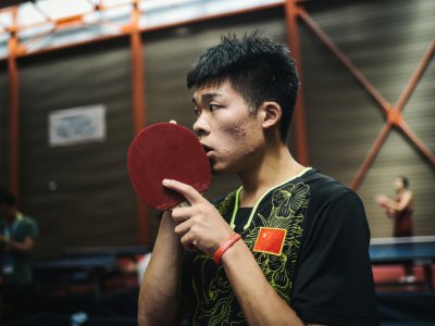 Le pongiste chinois Zhang Nan, photo du 6 août 2018 - Lucas Barioulet [AFP]