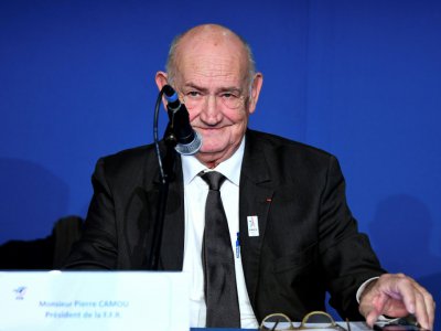 Pierre Camou, lors d'une assemblée générale de la Fédération française de rugby, à Marcoussis, le 3 décembre 2016 - FRANCK FIFE [AFP/Archives]