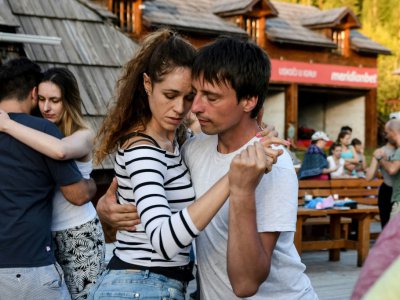 Darko Dozic, 36 ans, le 4 août 2018 à Kolasin, sa ville natale où il a introduit la pratique du tango - SAVO Prelevic [AFP]