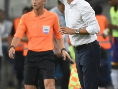 Rudi Garcia, l'entraîneur de Marseille, lors du match de L1 face à Toulouse, au Vélodrome, le 10 août 2018 - Boris HORVAT [AFP/Archives]