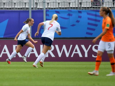 Le jeunes Anglaises, avec un but signé Georgia Stanway, sont venues à bout des Néerlandaises en quarts de finale du Mondial U20 à Vannes, le 17 août 2018 - LOIC VENANCE [AFP/Archives]