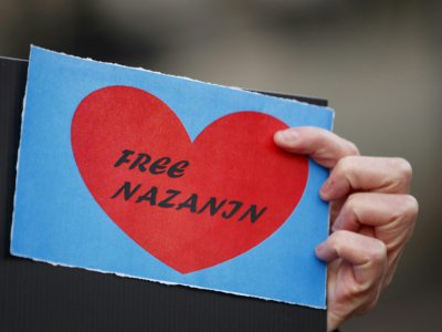 Une manifestation en faveur de la libération de Nazanin Zaghari-Ratcliffe, le 21 février 2018 à Londres - Tolga Akmen [AFP/Archives]