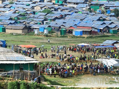 Le camp de réfugiés de Jamtoli dans le district de Ukhia, près de Cox's Bazar, au Bangladesh. Le 22 août 2018 - Dibyangshu SARKAR [AFP]