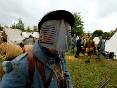 Des passionnés font revivre les affres de Verdun, symbole de la Grande Guerre, le 24 août 2018 à Verdun (Meuse) - FRANCOIS NASCIMBENI [AFP]