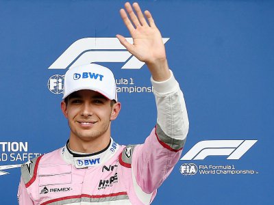 Le Français Esteban Ocon (Force India) 3e temps des qualifications du Grand Prix de Belgique sur le circuit de Spa-Francorchamps, le 25 août 2018 - JOHN THYS [AFP]