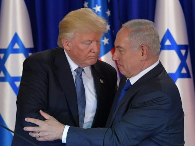 Le président américain Donald Trump et le Premier ministre israélien Benjamin Netanyahu à Jérusalem, le 22 mai 2017 - MANDEL NGAN [AFP/Archives]