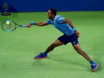 Le Français Gaël Monfils dace au Japonais Kei Nishikori au 2e tour de l'US Open, le 30 août 2018 à New York - EDUARDO MUNOZ ALVAREZ [AFP]