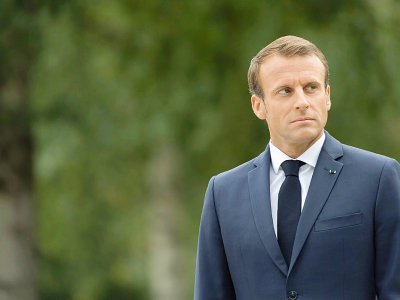 Le président français Emmanuel Macron lors de sa visite officielle à Helsinki, en Finlande, le 30 août 2018 - Jacques Witt [AFP]