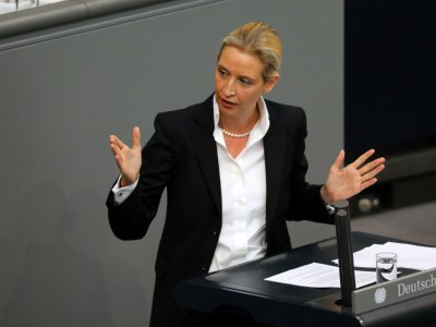 Alice Weidel, dirigeante du parti allemand AfD, au Bundestag à Berlin, le 4 juillet 2018 - Omer MESSINGER [AFP/Archives]