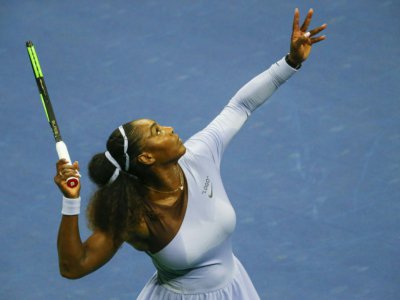 La championne de tennis Serena Williams, lors de la demi-finale de l'US Open contre Anastasija Sevastova, le 6 septembre 2018 à New York - EDUARDO MUNOZ ALVAREZ [AFP]