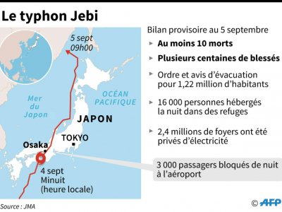 Le typhon Jebi - Laurence CHU [AFP]