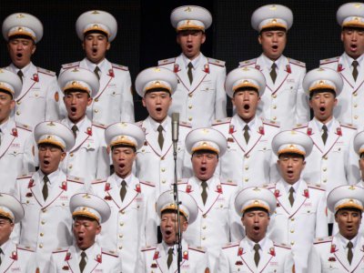 Concert donné à Pyongyang le 8 septembre 2018, à la veille du 70e anniversaire de la Corée du Nord - Ed JONES [AFP]