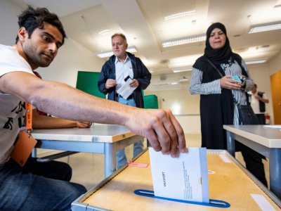 Un bureau de vote à Malmö le 9 septembre 2018 - Johan NILSSON [TT NEWS AGENCY/AFP]