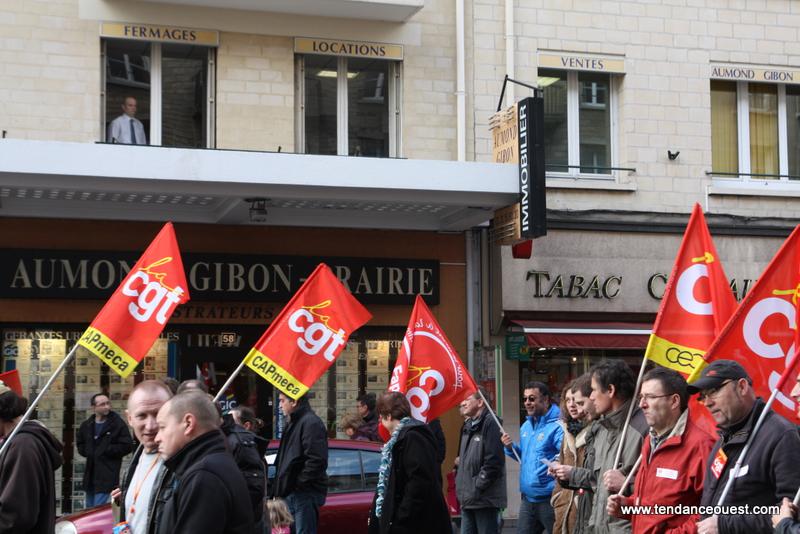 Manifestation du 29 février 2012 à Caen. - Maxence Gorréguès - Tendance Ouest