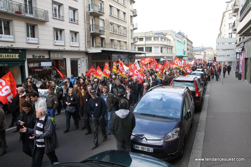 Manifestation du 29 février 2012 à Caen. - Maxence Gorréguès - Tendance Ouest