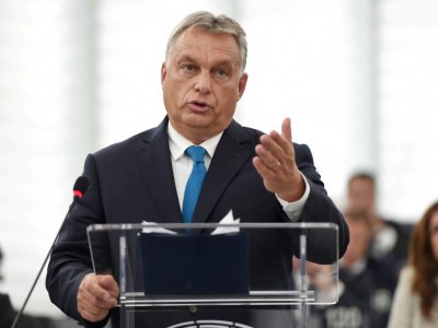 Viktor Orban à Strasbourg le 11 septembre 2018 - FREDERICK FLORIN [AFP/Archives]