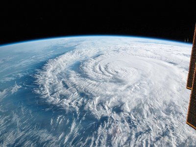 L'ouragan Florence vu de l'espace le 14 septembre 2018, dans une image publiée par la Nasa - Handout [NASA/AFP]
