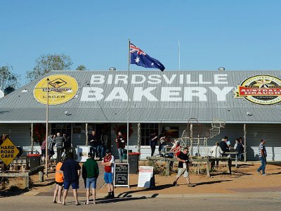 La boulangerie de Birdsville, l'un des seuls commerces de cette ville du désert australien, le 31 août 2018 - Saeed KHAN [AFP]