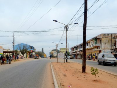 Une rue de la ville minière de Montepuez, le 3 août 2018  au Mozambique - EMIDIO JOSINE [AFP]
