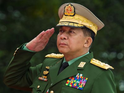 Le chef de l'armée birmane, le général Min Aung Hlaing, à Rangoun le 19 juillet 2018 - YE AUNG THU [AFP/Archives]