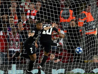 Kylian Mbappé buteur pour le PSG lors de la défaite 3-2 face à Liverpool en 1re journée de C1 le 18 septembre 2018 - Paul ELLIS [AFP]