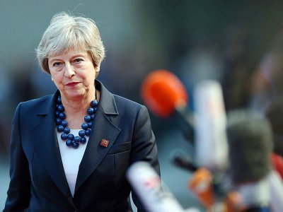 La Première ministre britannique Theresa May à Salzbourg le 19 septembre 2018. - Christof STACHE [AFP]