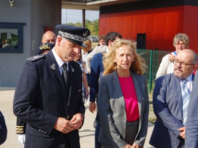 Nicole Belloubet s'est fait présenter le nouveau QPR de Condé-sur-Sarthe par le directeur du centre pénitentiaire. - Eric Mas