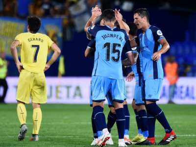 Les joueurs de Gérone contre Villarreal au stade de La Ceramica, le 31 août 2018 - JOSE JORDAN [AFP/Archives]