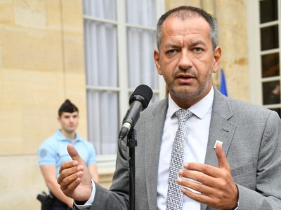 Le secrétaire général de FO, Pascal Pavageau à Matignon, à Paris, le 30 octobre 2018 - BERTRAND GUAY [AFP/Archives]