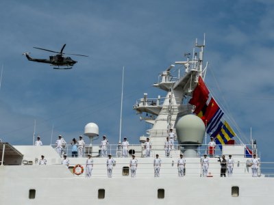 Le navire hôpital chinois Arche de la Paix dans le port de La Guaira, le 22 septembre 2018 au Venezuela - Federico PARRA [AFP]