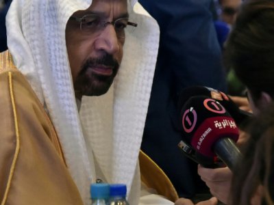 Khaled Al-Falih, ministre saoudien de l'Energie et du pétrole lors d'une réunion de pays producteurs à Alger le 23 septembre 2018 - Ryad KRAMDI [AFP]