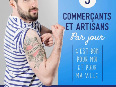 L'affiche pour inciter à consommer dans les commerces locaux. - CCI Seine-Estuaire