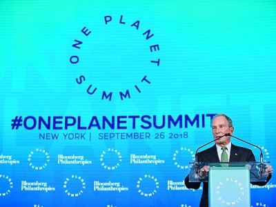 Michael Bloomberg au One Planet Summit, le 26 septembre 2018 à New York - MANDEL NGAN [AFP]
