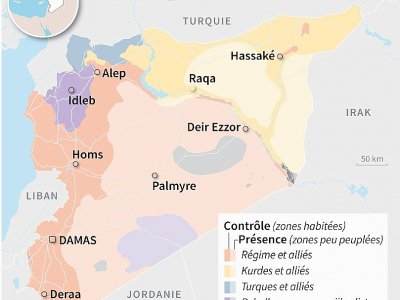 Contrôle des territoires en Syrie - [AFP]
