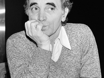 Le chanteur Charles Aznavour le 14 janvier 1980 à Paris - michel clement [AFP/Archives]