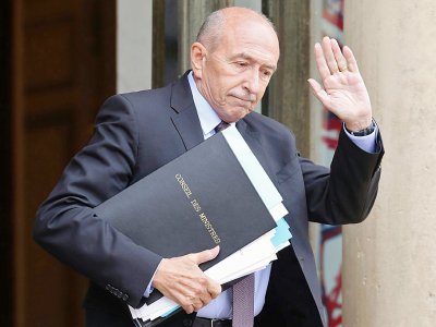 Gérard Collomb quitte l'Elysée à l'issue du conseil des ministres le 12 juin 2018 - LUDOVIC MARIN [AFP/Archives]