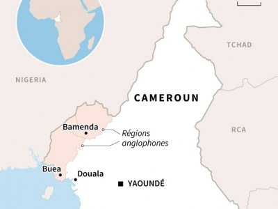Carte du Cameroun et de ses régions anglophones - Valentina BRESCHI [AFP]