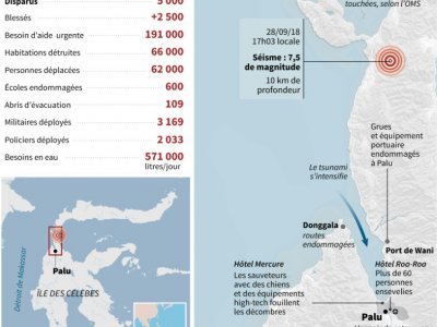 Séisme et tsunami à l'île des Célèbes - Laurence CHU [AFP]
