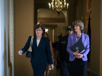 Les sénatrices républicaines Susan Collins (G) et Lisa Murkowski (D) le 3 octobre 2018 à Washington - Drew Angerer [GETTY IMAGES NORTH AMERICA/AFP/Archives]